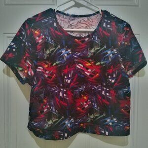 Plus size multi color crop top